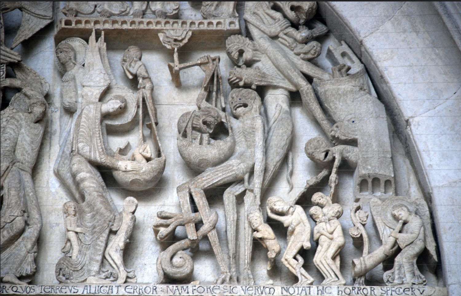 image002+2 Detail from The Last Judgment, Gislebertus, West Tympanum at Autun Cathedral, c. 1130