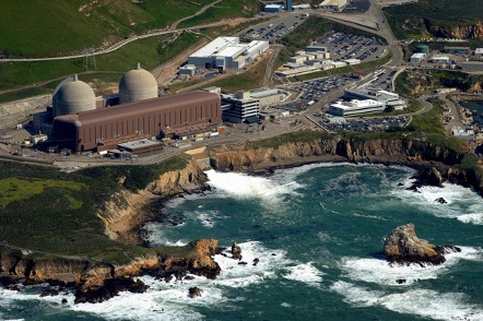 Foto aérea de la planta de Diablo Canyon