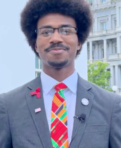 Whitehouse Profil picture of Justin Pearson when sworn in to congress.